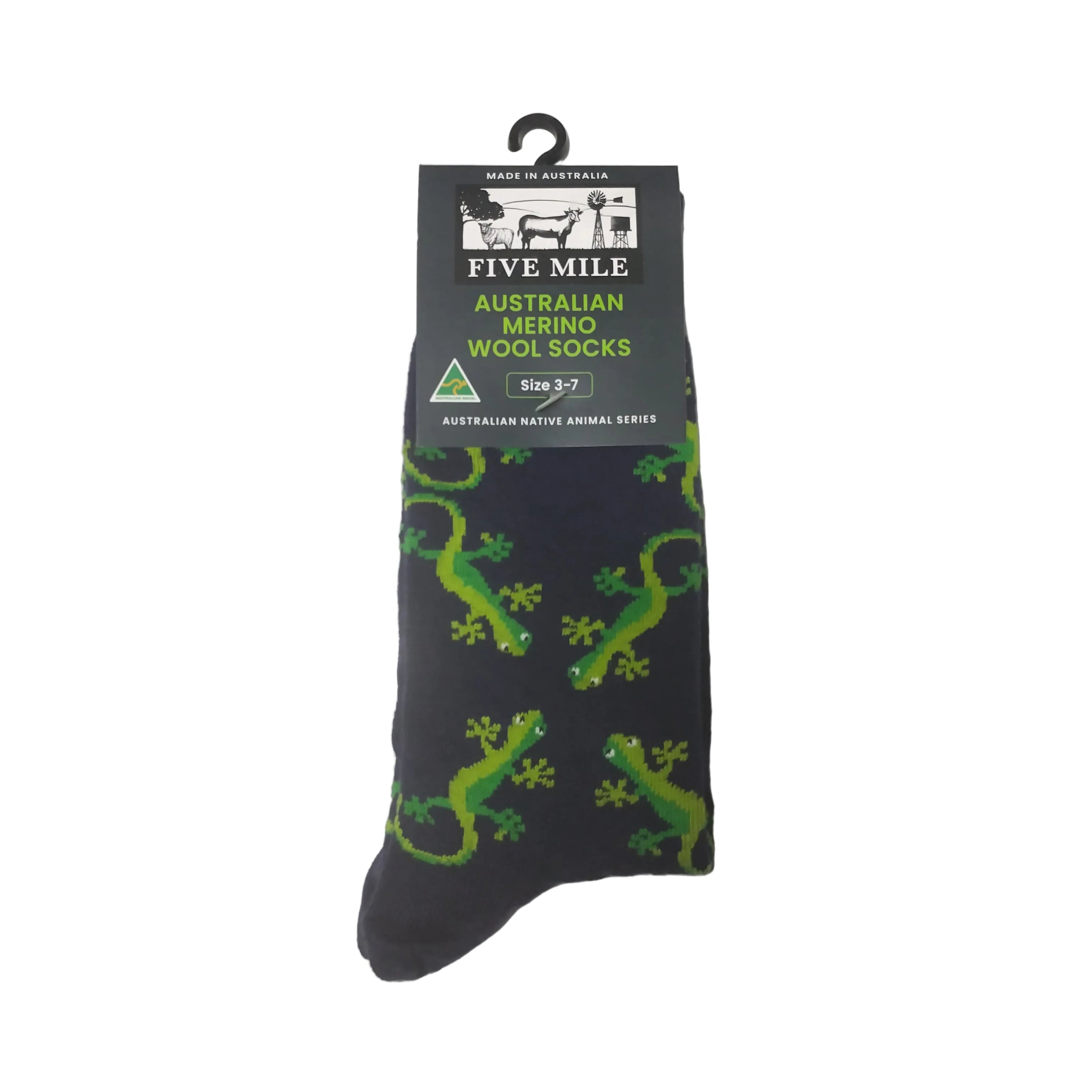 Five Mile Merino Wool Gecko Sock