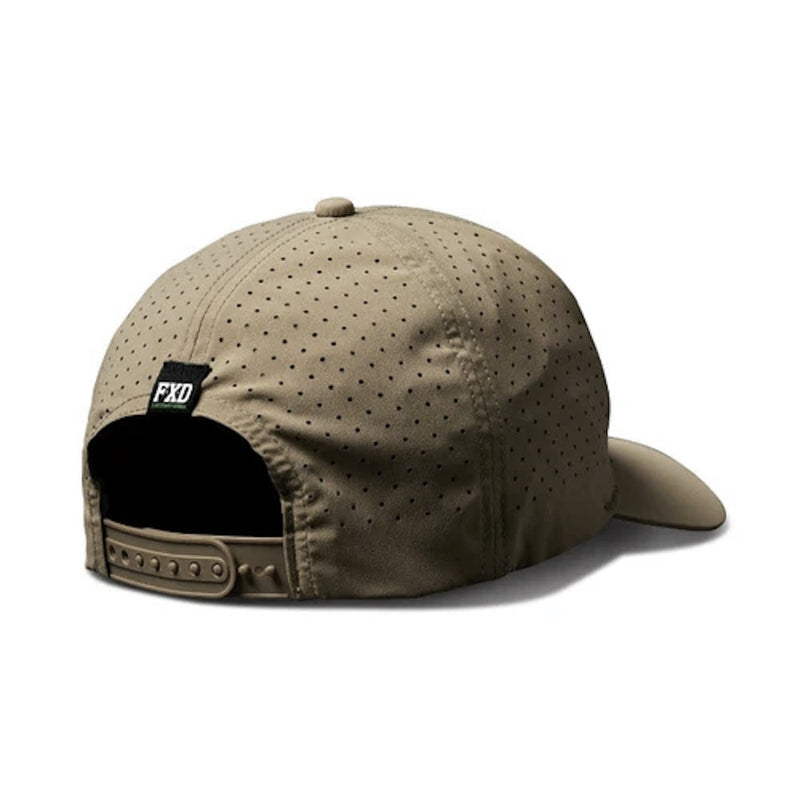 Back of FXD Tech CP-12 Baseball Cap in Khaki