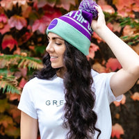 Green Hip Pom Pom Beanie
