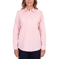 Hard Slog Womens Jen Half Placket Long Sleeve Shirt