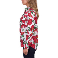 Hard Slog Womens Zoe Half Placket Long Sleeve Shirt