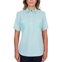 Hard Slog Womens Grace Half Placket Short Sleeve Shirt