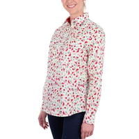 Hard Slog Womens Clair Half Placket Long Sleeve Shirt