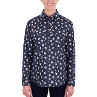 Hard Slog Womens Joanna Half Placket Long Sleeve Shirt