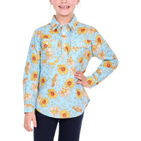 Hard Slog Kids Sunday Half Placket Long Sleeve Shirt