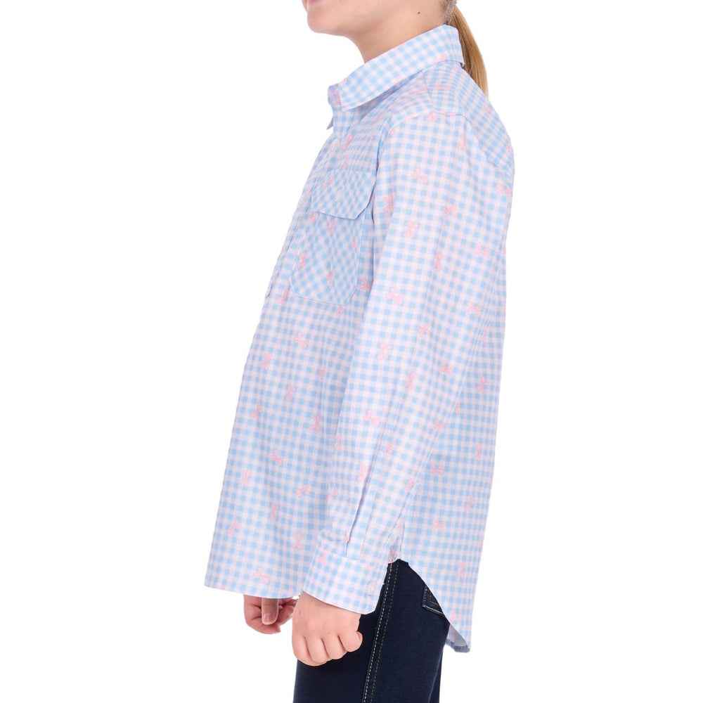 Hard Slog Kids Lillia Half Placket Long Sleeve Shirt