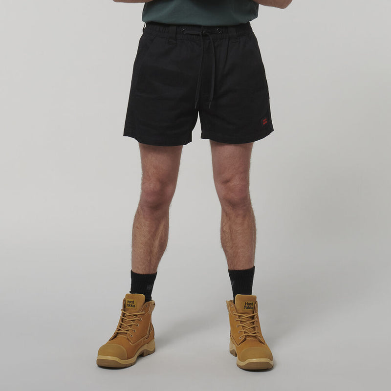 Front view of Hard Yakka Toughmaxx Short Shorts in Black