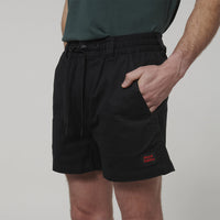 Side view of Hard Yakka Toughmaxx Short Shorts in Black