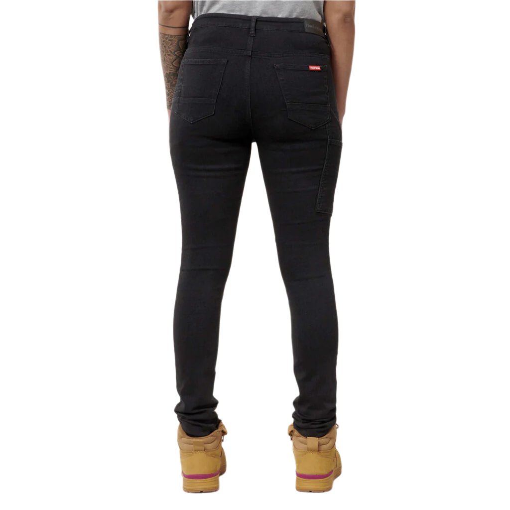 Back view of Hard Yakka Womens Jeggings in Black
