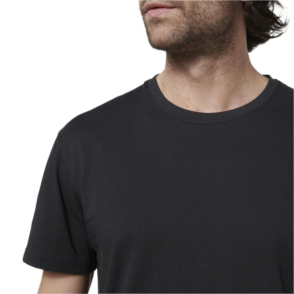 Close up of Hard Yakka Short Sleeve Core Tee in Black