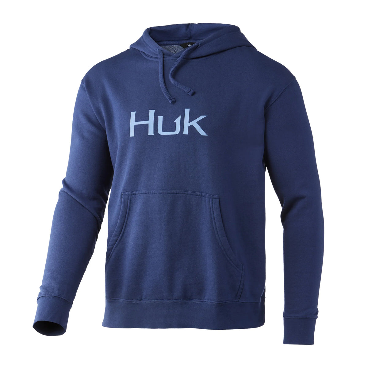 Front of Huk Mens Logo Hoodie in Sargasso