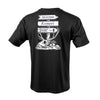 Black t-shirt with white deer skull graphic design