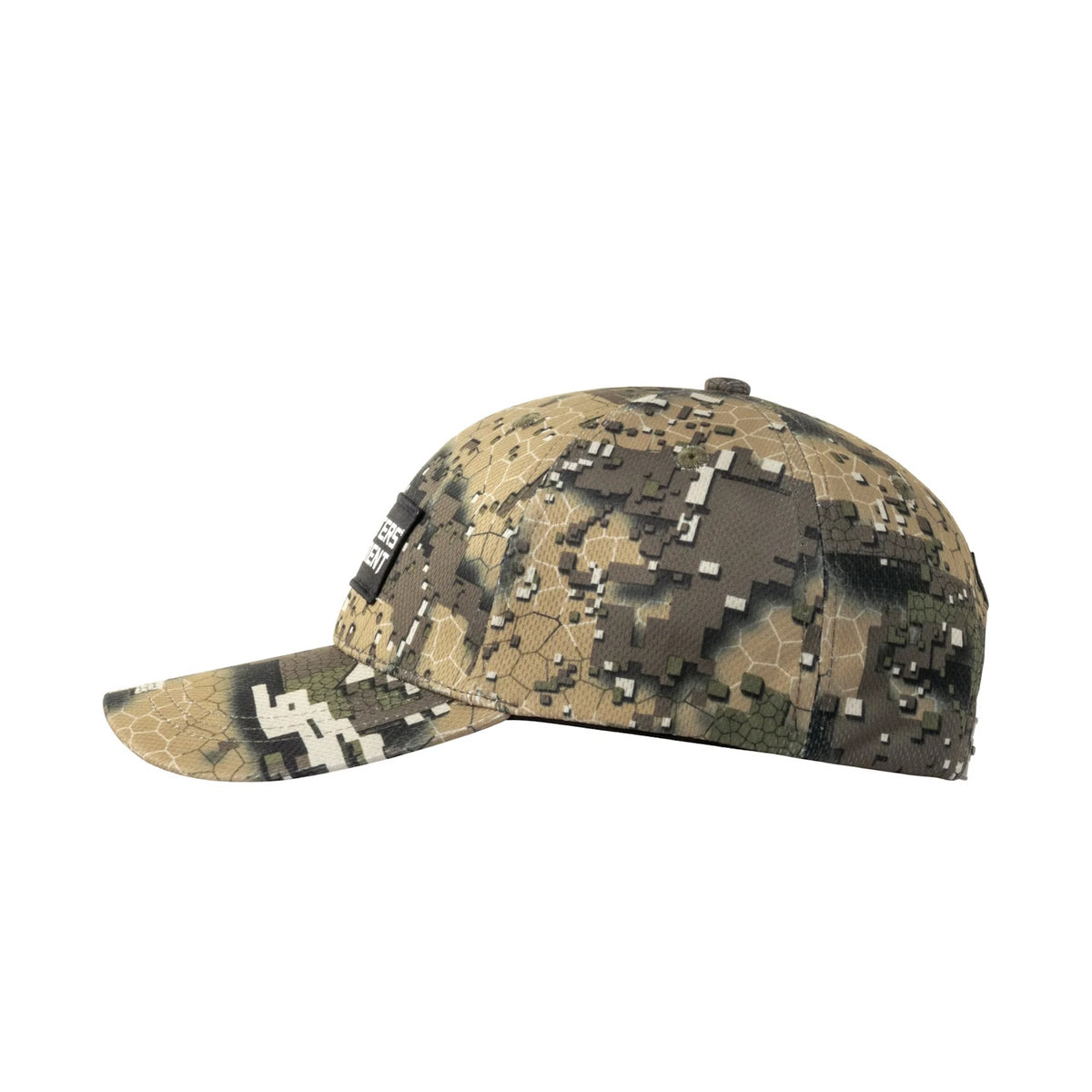 Side of Hunters Element Patch Cap in Desolve Veil
