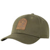 Green Hunters Element cap with a brown leather patch