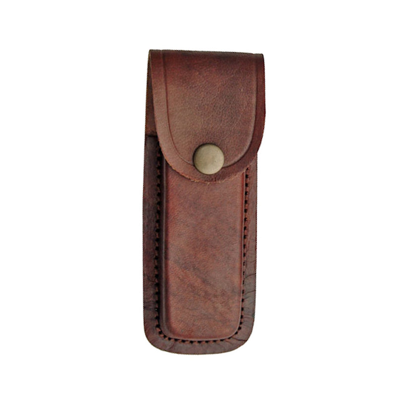 Plain Leather 127mm Brown Leather Pouch