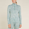 Icebreaker Womens Merino 260 Vertex Half Zip Long Sleeve Frozen Forms