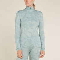 Icebreaker Womens Merino 260 Vertex Half Zip Long Sleeve Frozen Forms