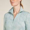 Icebreaker Womens Merino 260 Vertex Half Zip Long Sleeve Frozen Forms