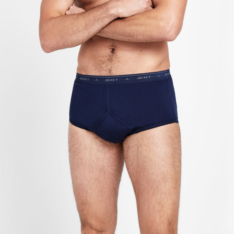 Jockey Classic Y Front 3 Pack Briefs (Navy)