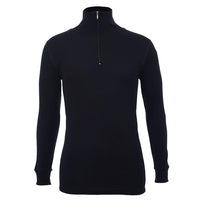 Ktena Merino Skins Zip Neck Thermal Top in Black