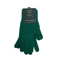 Lothlorian Possum Merino Plain Gloves in Emerald