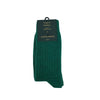 Lothlorian Possum Merino Casual Rib Socks in Emerald