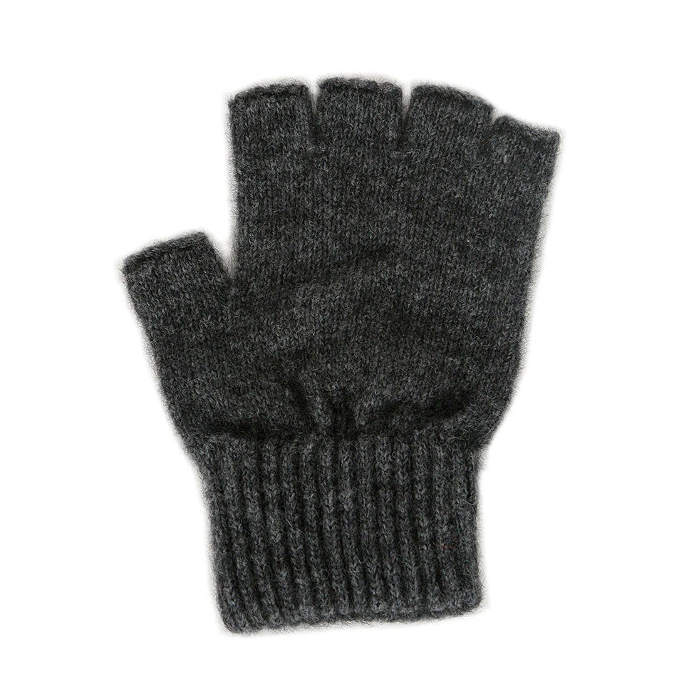 Lothlorian Possum Merino Fingerless Glove in Charcoal Grey