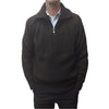 Brown Marle Lothlorian Mens Possum Merino Zip Collar Rib Jumper