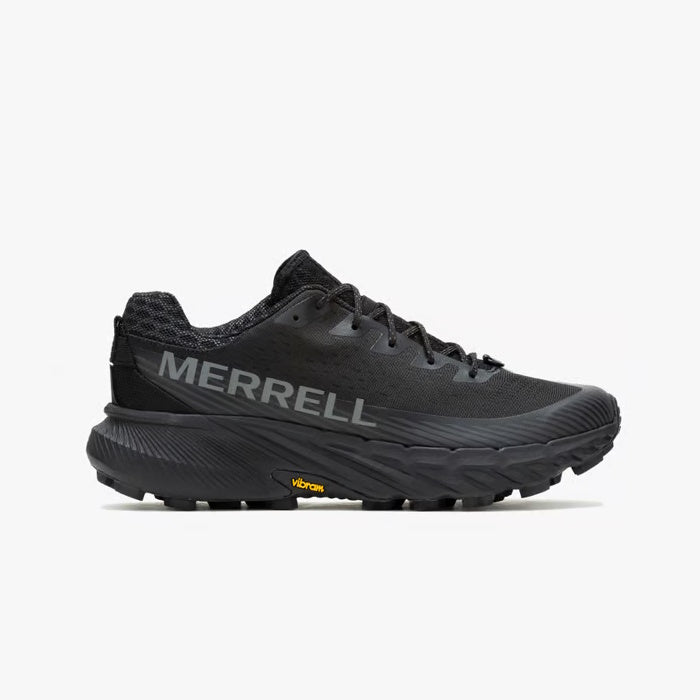 Side of Merrell Mens Agility Peak 5 Shoe in Black