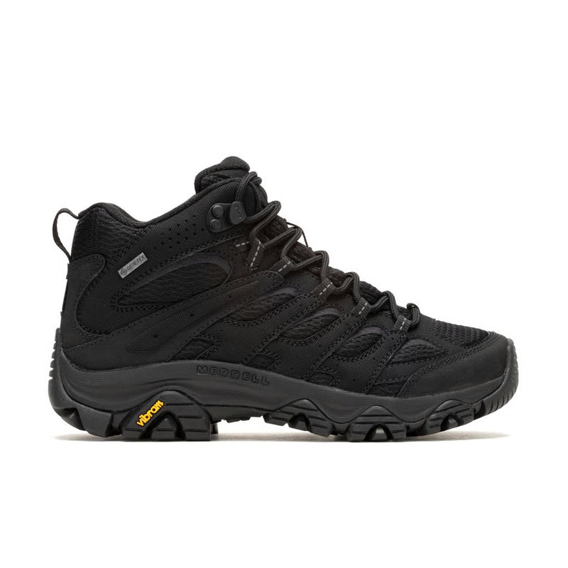 Merrell Womens MOAB 3 Synthetic Mid Gore-Tex Boot (Black/Black)