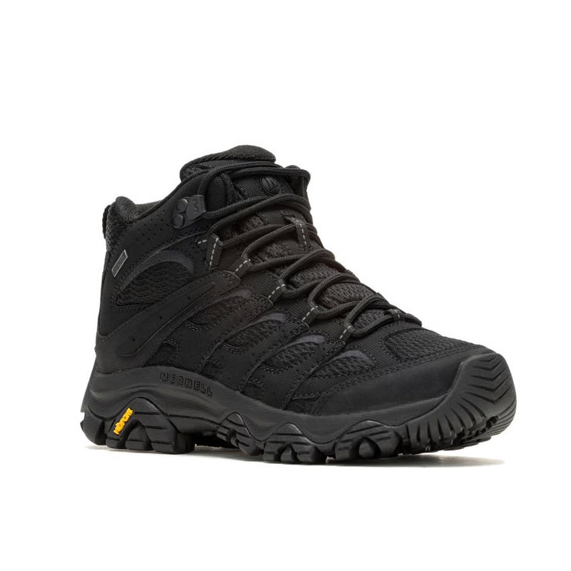 Merrell Womens MOAB 3 Synthetic Mid Gore-Tex Boot (Black/Black)