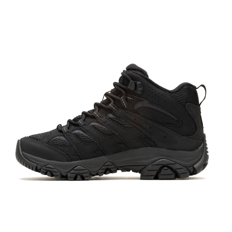 Merrell Womens MOAB 3 Synthetic Mid Gore-Tex Boot (Black/Black)