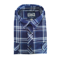 Milton Mens Full Button Flannelette Shirt