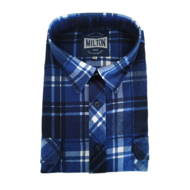 Milton Mens Full Button Flannelette Shirt