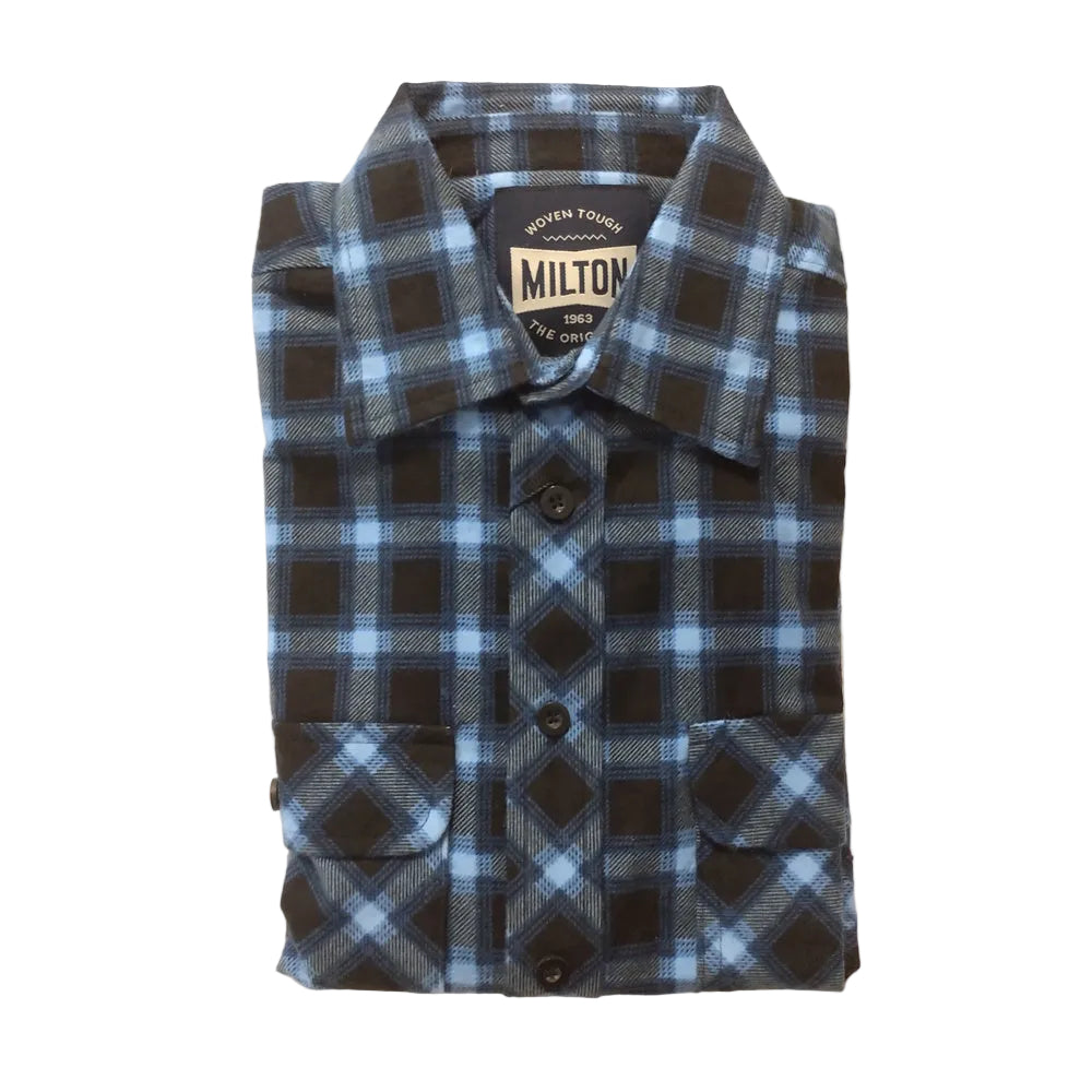 Milton Mens Full Button Flannelette Shirt
