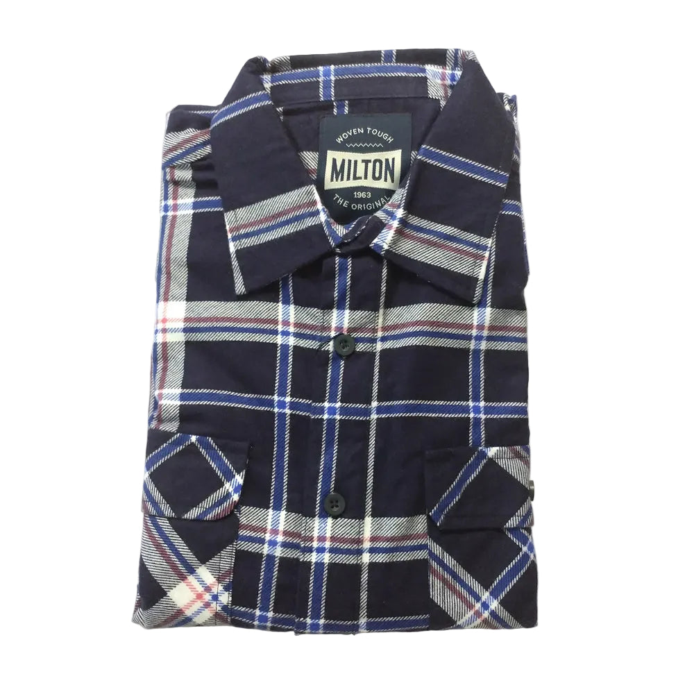 Milton Mens Full Button Flannelette Shirt