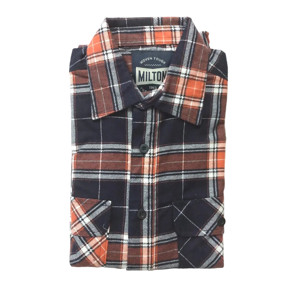 Milton Mens Full Button Flannelette Shirt
