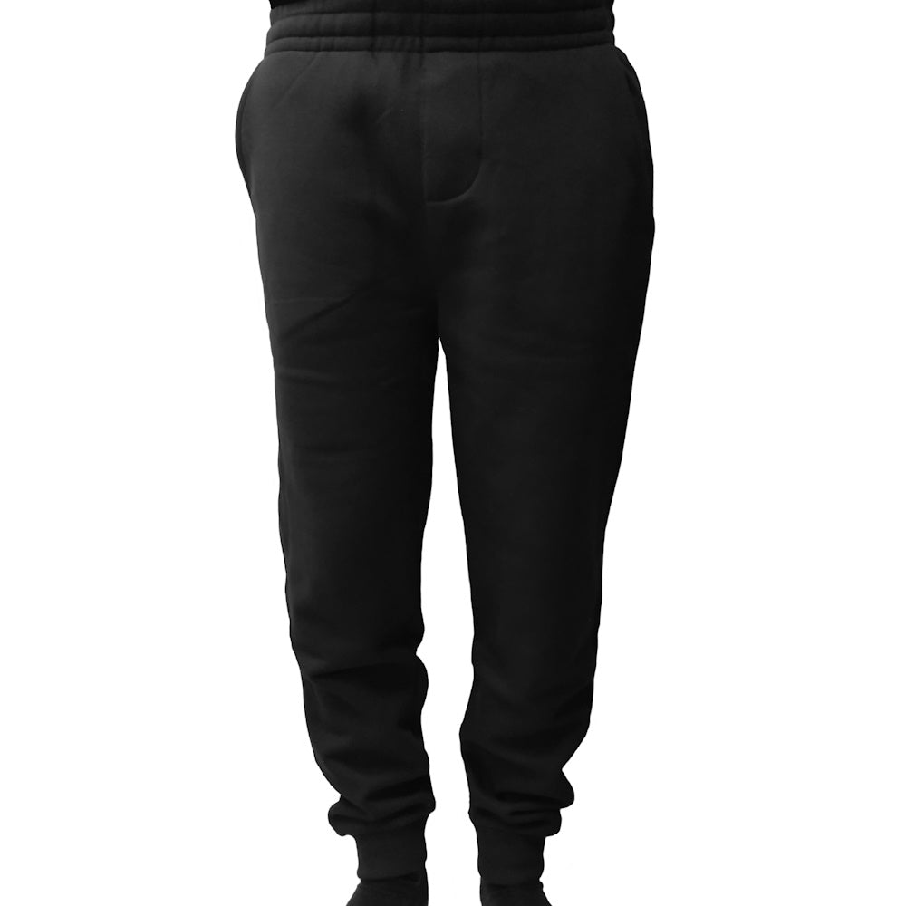 Milton Mens Fleece Trackpants in Black