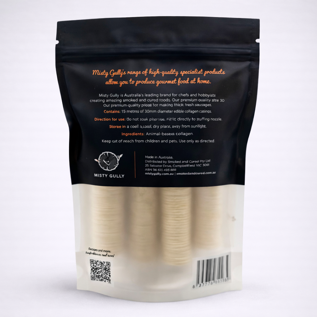 Misty Gully Collagen Sausage Casings 30mm