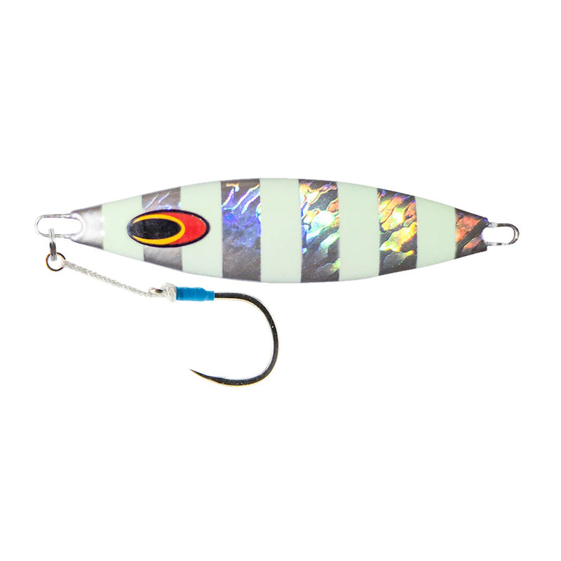 Nomad The Buffalo 80g Jig Lure Silver Glow Stripe