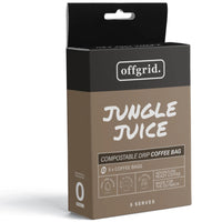 Front of Offgrid Jungle Juice Coffee Box