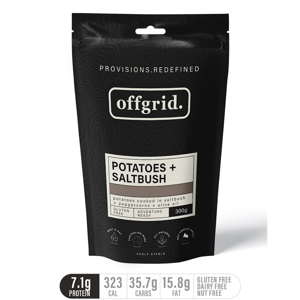 Front of Offgrid Saltbush Potatoes Packet