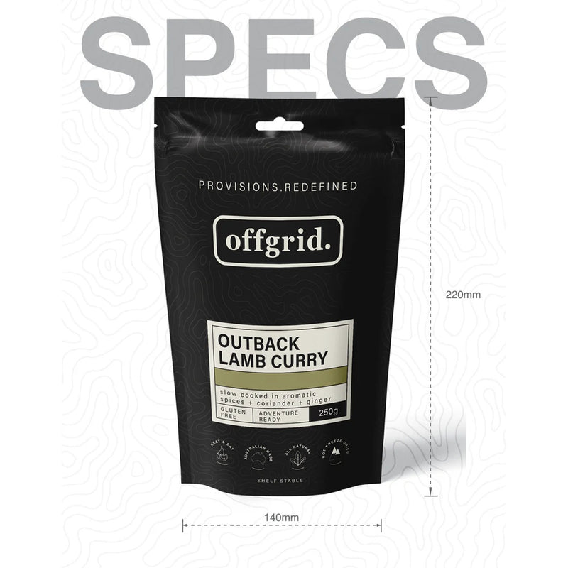 Offgrid Outback Lamb Curry 250gm