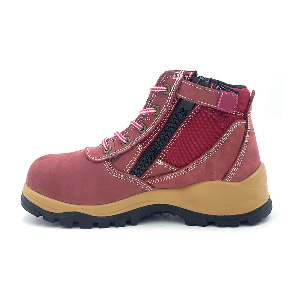 Otway Womens Eureka Soft Toe Zip Side Boots (Pink)