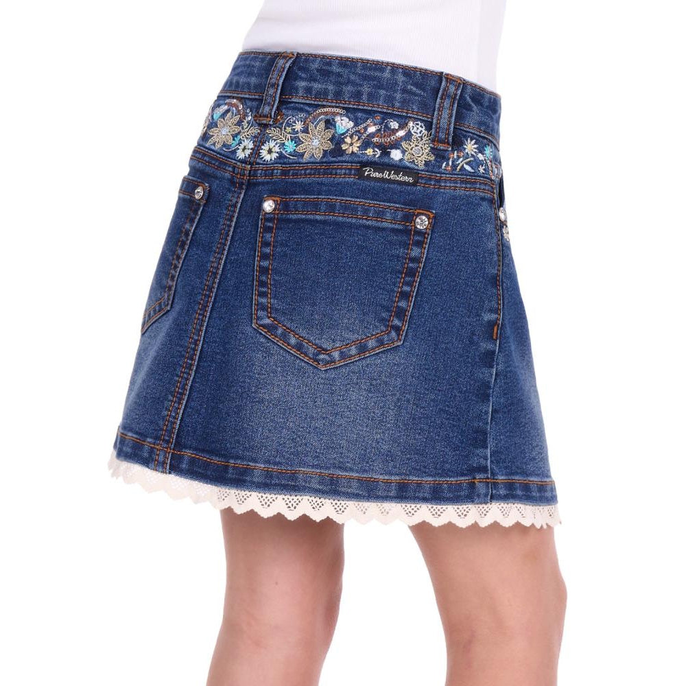 Pure Western Girls Bronte Denim Skirt