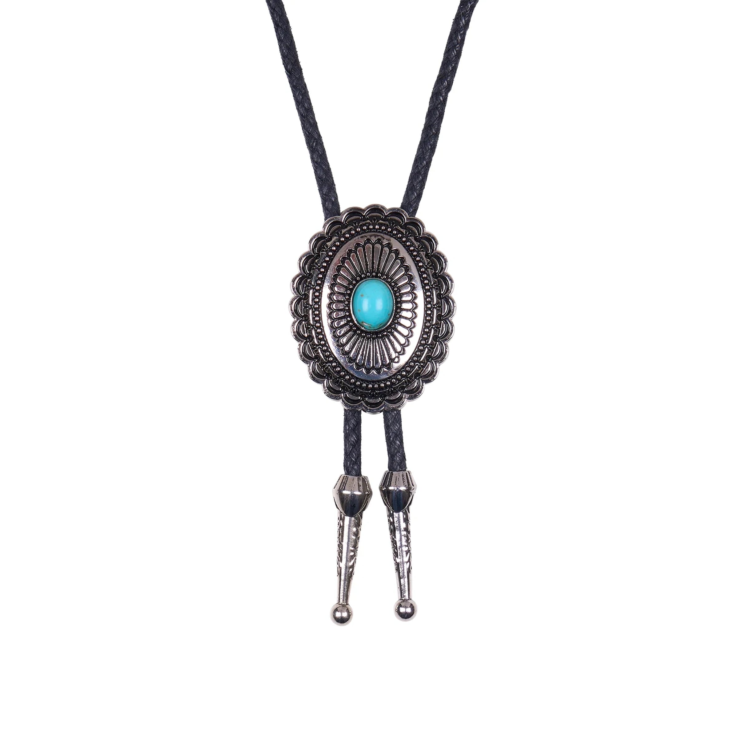Pure Western Turquoise Stone Bolo Tie