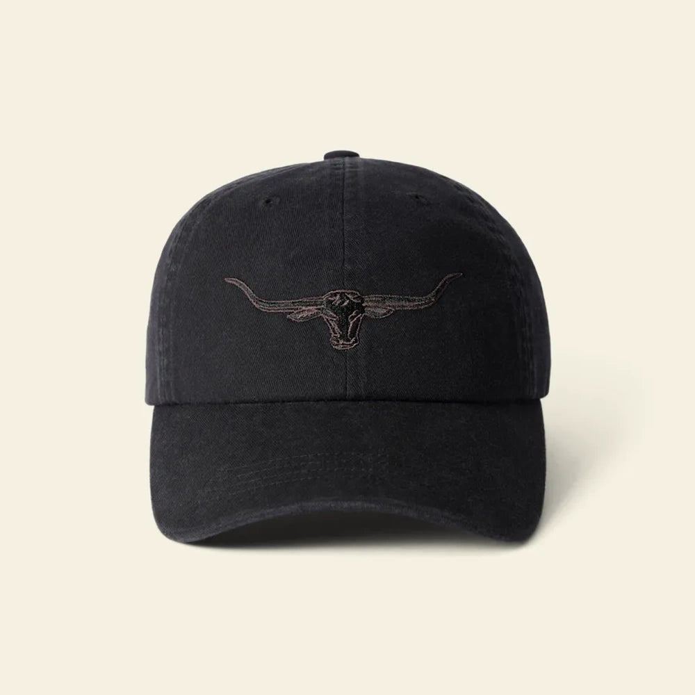 R.M.Williams Longhorn Twill Cap (Black Wash)