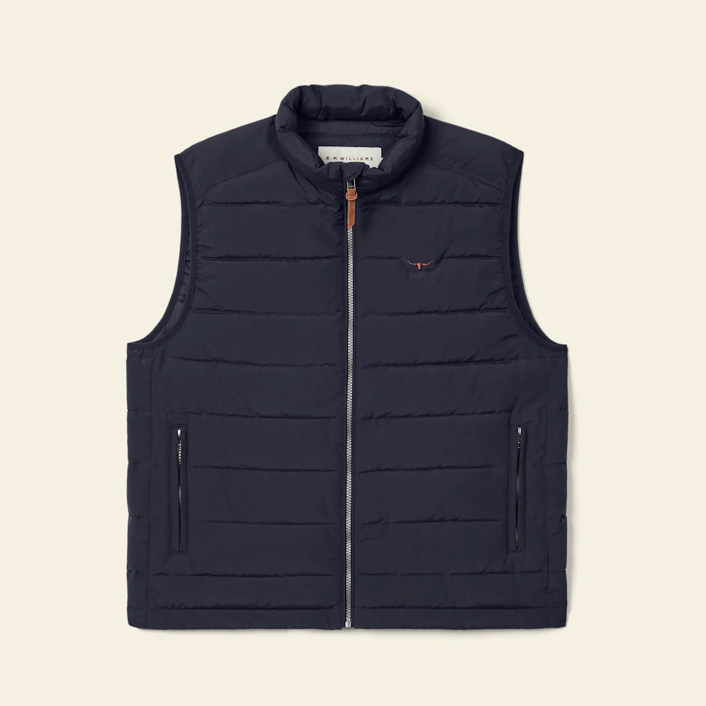 R.M.Williams Mens Rydal Padded Vest (Navy)