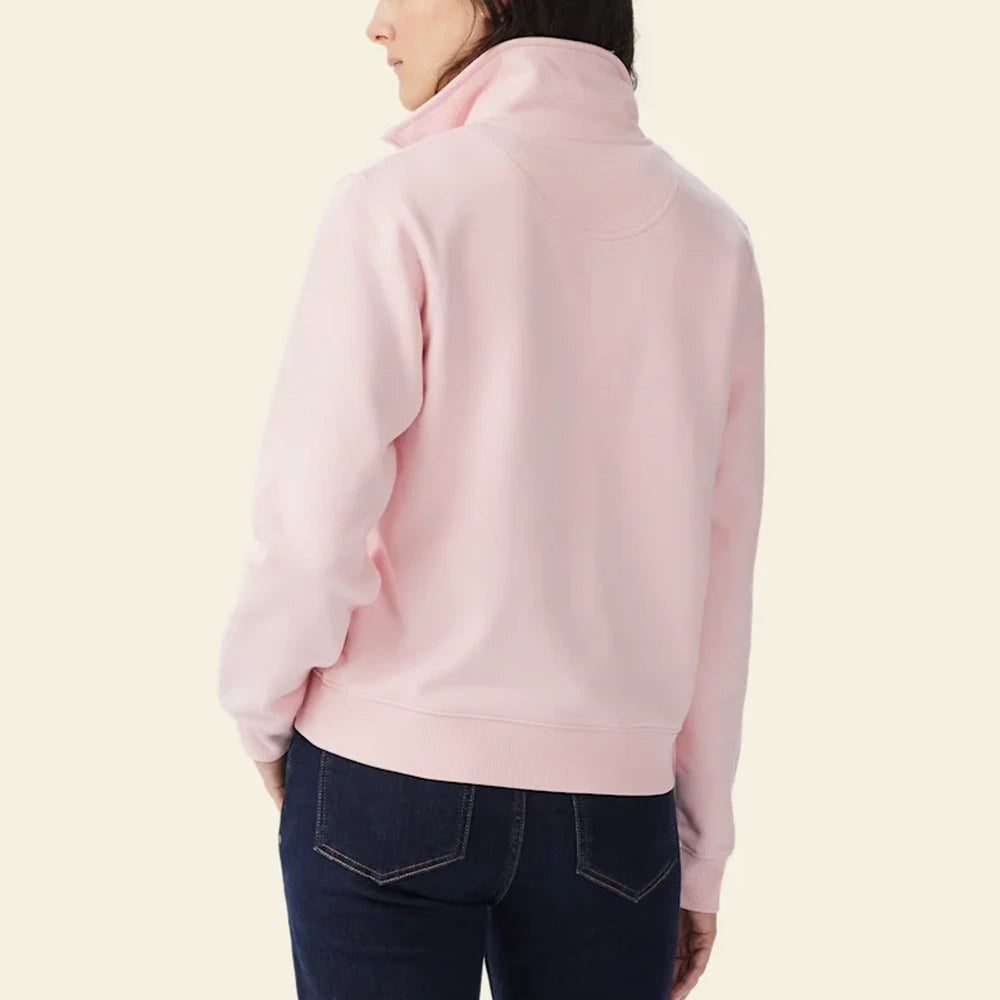 R.M.Williams Womens Trickett 1/4 Zip Sweatshirt (Pink)