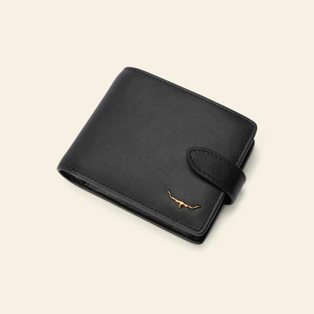 R.M.Williams Wallet with Pocket and Tab (Black)